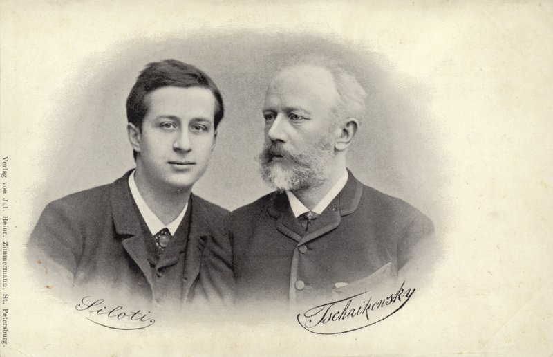 Retrato de Siloti y Tchaikovsky de Russian Photographer