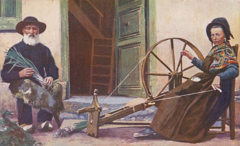 Campesinos de las Causses (litografía en color) de Sabine Baring Gould