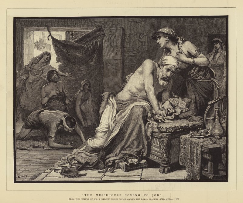 Los mensajeros llegando a Job de Samuel Melton Fisher
