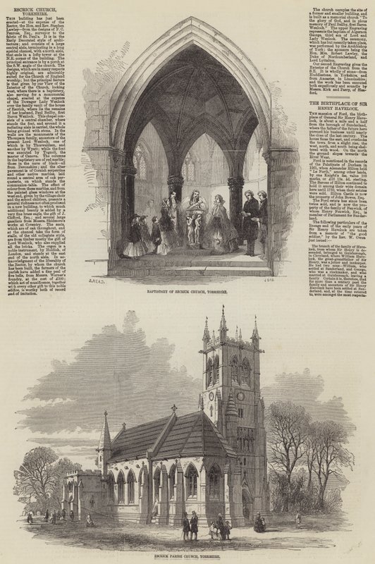 Iglesia de Escrick, Yorkshire de Samuel Read