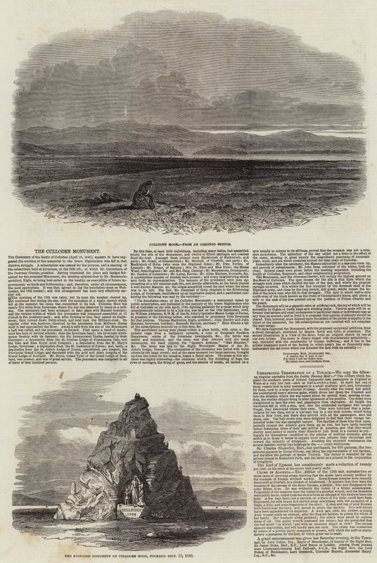 El Monumento de Culloden de Samuel Read