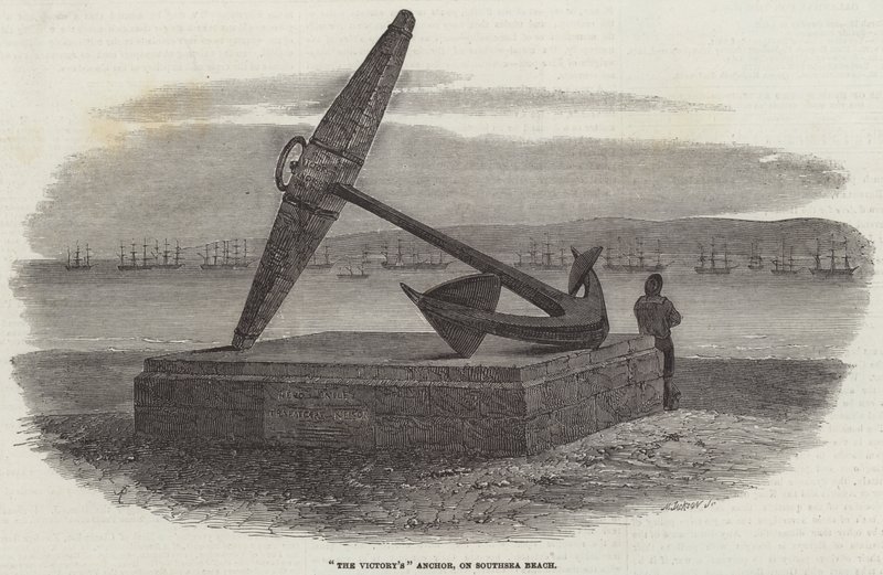 El ancla de la Victoria, en la playa de Southsea de Samuel Read