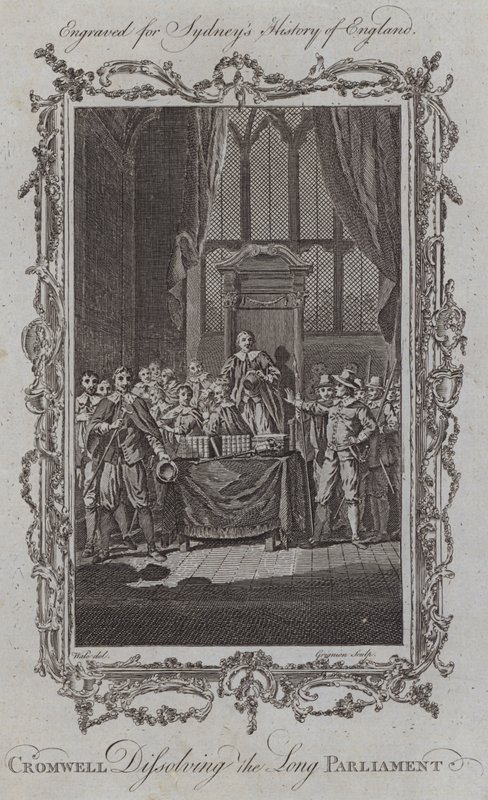 Cromwell disolviendo el Parlamento Largo de Samuel (after) Wale