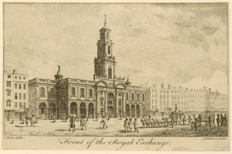 Frente de la Bolsa Real, Londres de Samuel Wale