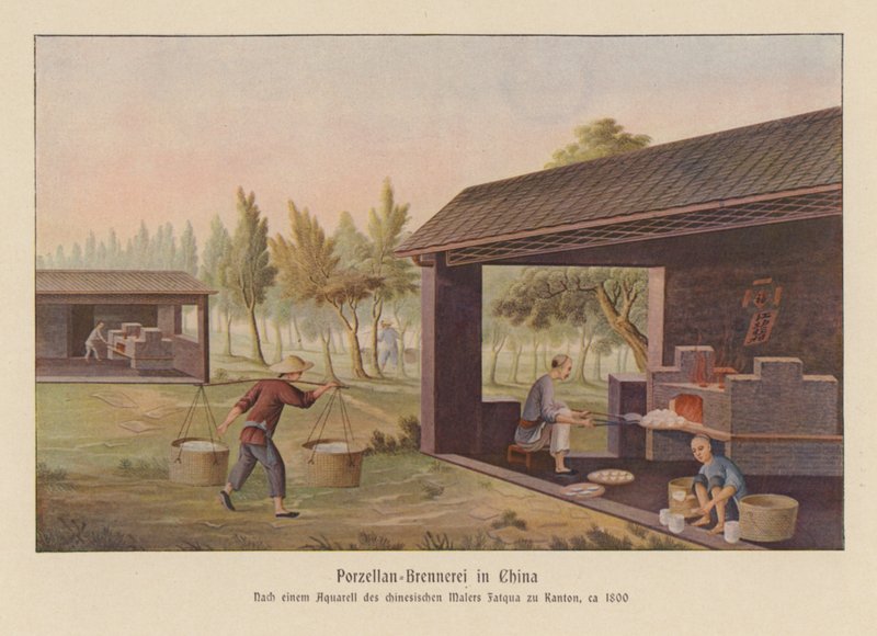 Fabricación de porcelana en China (litografía en color) de School Chinese