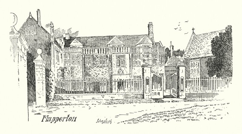 Dorset: Mapperton (litho) de Sidney Heath