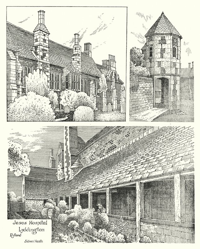 Hospital de Jesús, Lyddington, Rutland (grabado) de Sidney Heath
