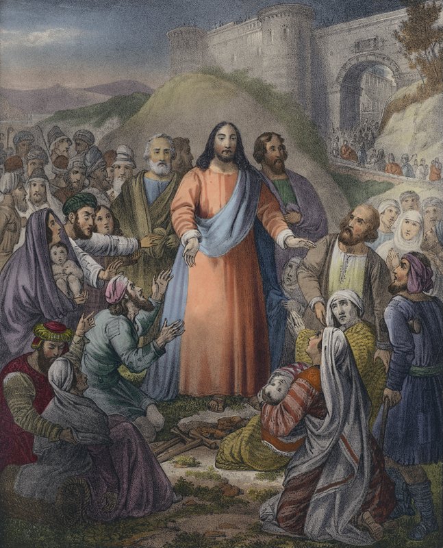 Cristo sanando a la multitud de Siegfried Detler Bendixen