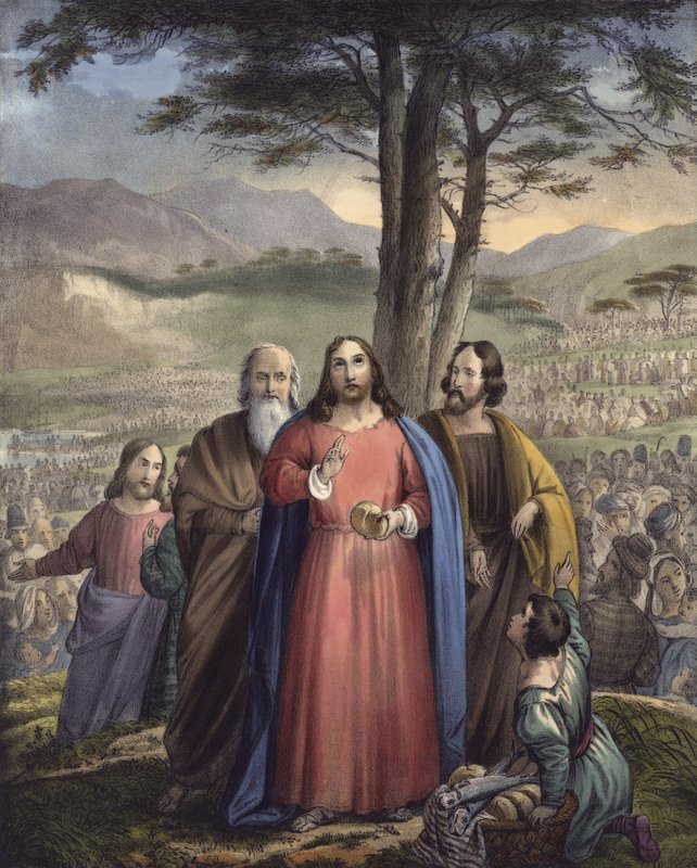 Cristo alimenta a la multitud de Siegfried Detler Bendixen