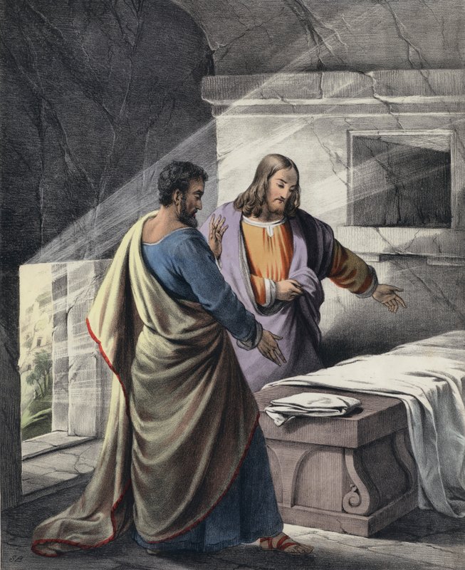 Pedro y Juan en el sepulcro de Siegfried Detler Bendixen