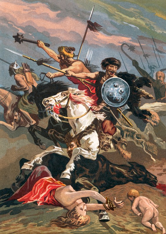 Invasión de los bárbaros en España de Spanish School