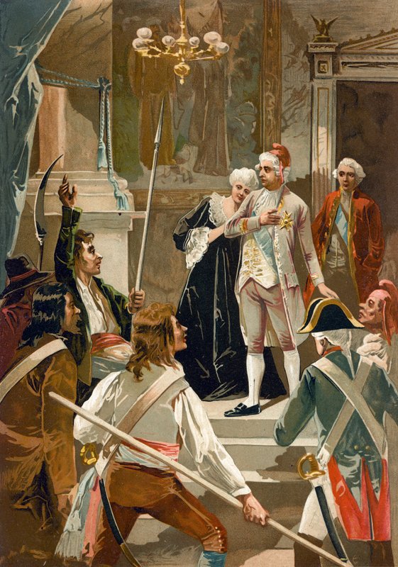Rey Luis XVI y María Antonieta de Spanish School