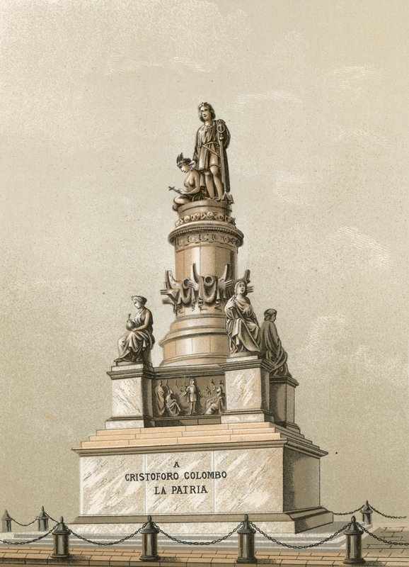 Monumento a Colón en Génova de Spanish School