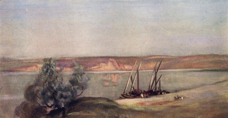 El Mar de Galilea (litografía en color) de Stephen Reid