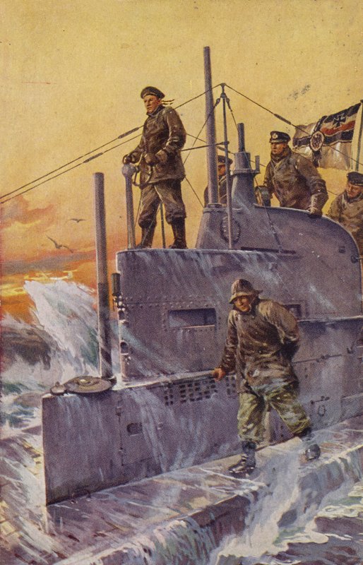 Submarino Alemán, Primera Guerra Mundial, 1917 de Stoewer Willy