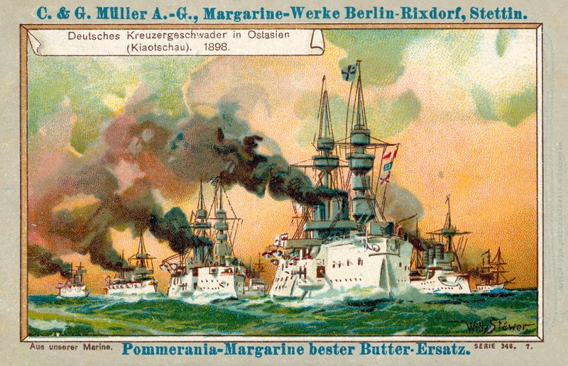 Escuadrón de cruceros alemanes en el Lejano Oriente (Jiaozhou), 1898 de Stoewer Willy