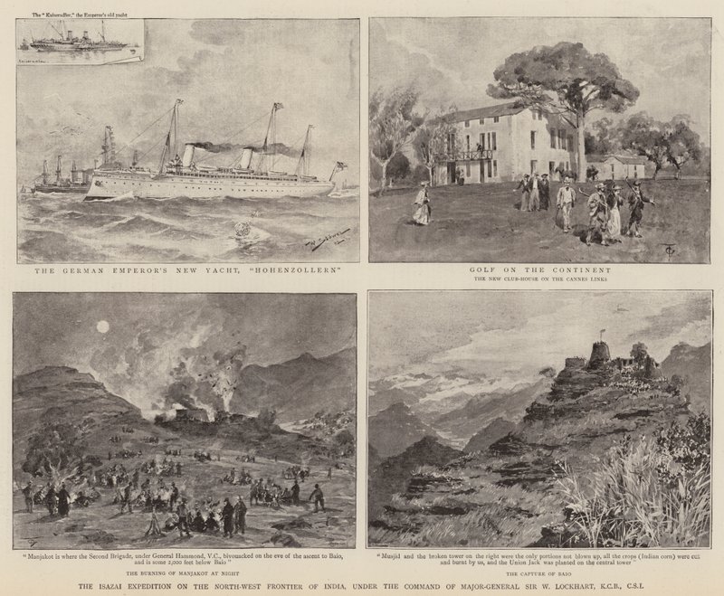 La expedición Isazai en la frontera noroeste de India, bajo el mando del Mayor General Sir W Lockhart, KCB, CSI de Stoewer Willy