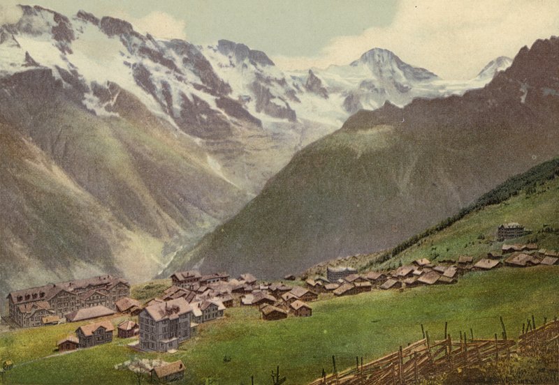 Oberland bernés: Mürren, vista total (foto a color) de Swiss Photographer