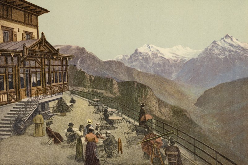 Oberland bernés: Schynige Platte, terraza (foto a color) de Swiss Photographer