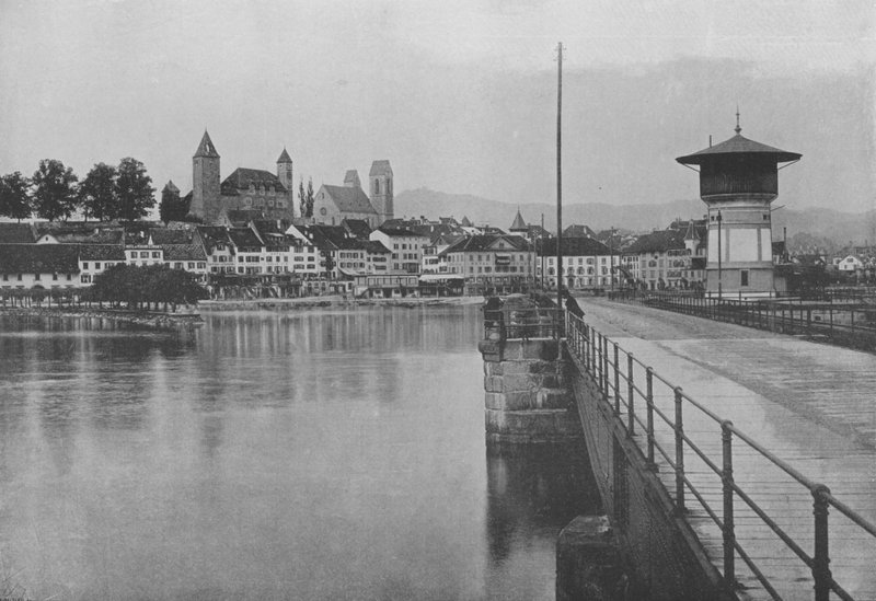Rapperswil, Lago de Zúrich (foto en b/n) de Swiss Photographer