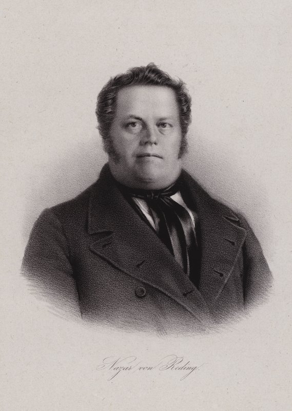 Nazar von Reding, político suizo (grabado) de Swiss School