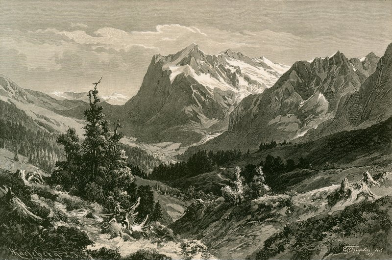 Cerca de Grindelwald, Oberland bernés de Swiss School