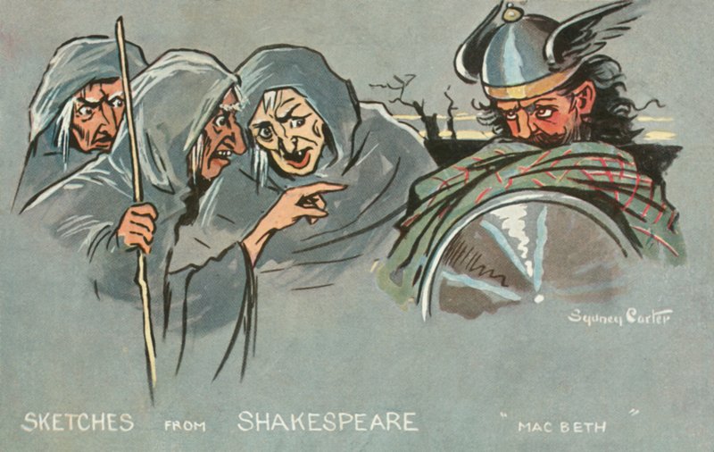 Macbeth (litografía en color) de Sydney Carter