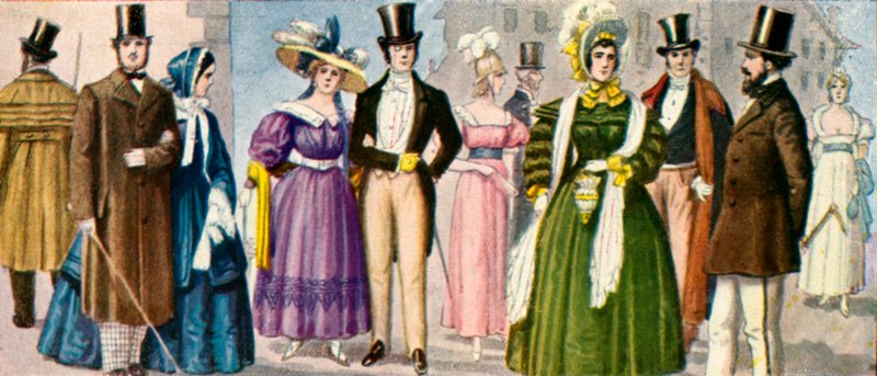 Trajes del siglo XIX de Tancredi Scarpelli