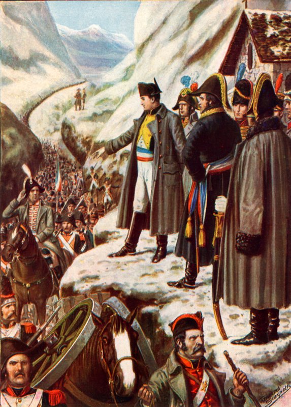 Napoleón en el Gran Paso de San Bernardo de Tancredi Scarpelli