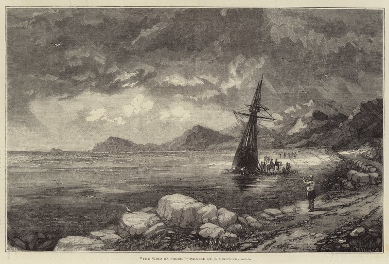 El Viento en la Orilla de Thomas Creswick