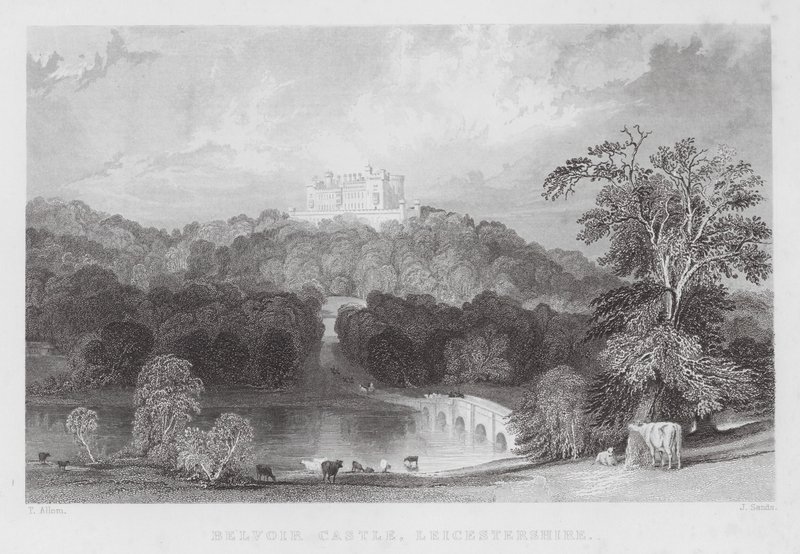 Castillo de Belvoir, Leicestershire de Thomas (after) Allom