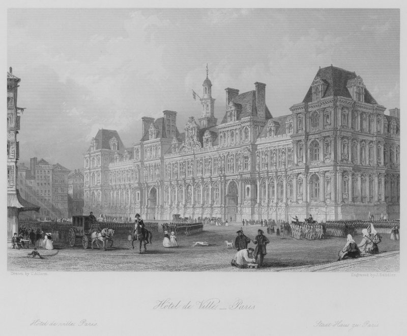 Hotel de Ville, París de Thomas (after) Allom