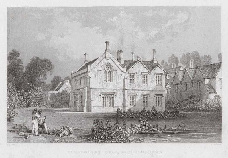 Scrivelsby Hall, Lincolnshire de Thomas (after) Allom