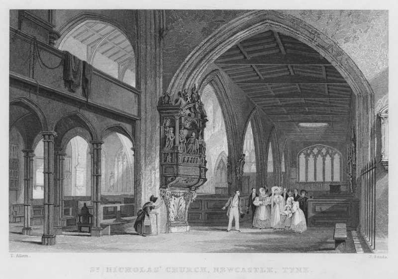 Iglesia de San Nicolás, Newcastle, Tyne de Thomas (after) Allom