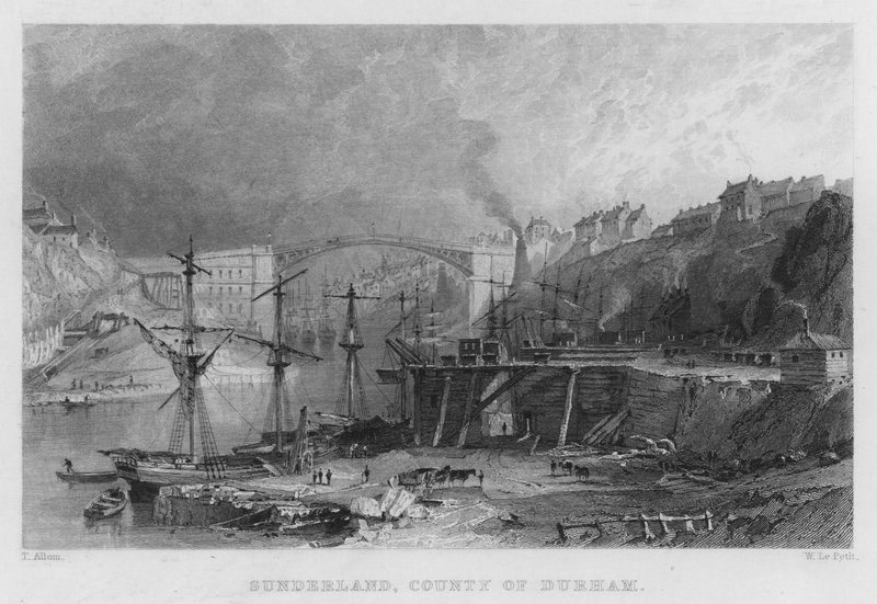 Sunderland, Condado de Durham de Thomas (after) Allom