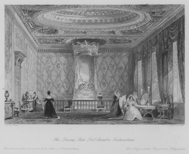 La Cámara de Estado de la Reina, Fontainebleau de Thomas (after) Allom
