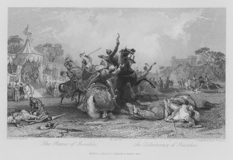 El rescate de Ivanhoe de Thomas (after) Allom