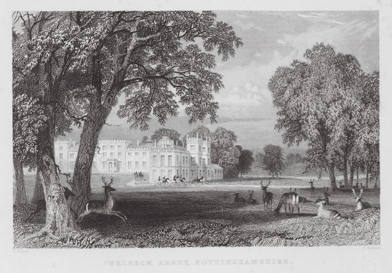 Abadía de Welbeck, Nottinghamshire de Thomas (after) Allom