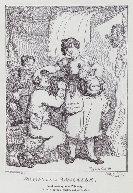 Equipando a un contrabandista de Thomas (after) Rowlandson