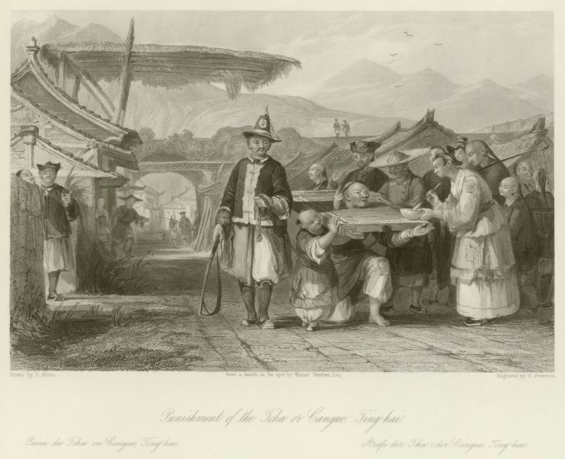 Castigo del Tcha o Cangue de Thomas Allom