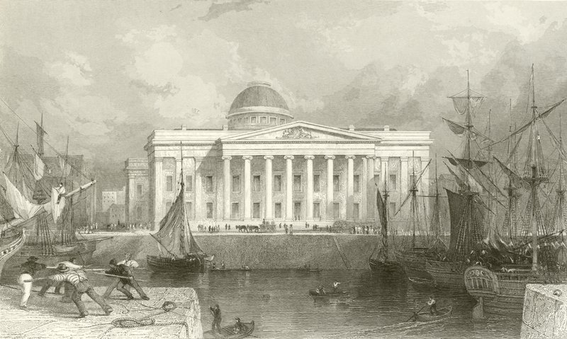 La nueva aduana, Liverpool de Thomas Allom