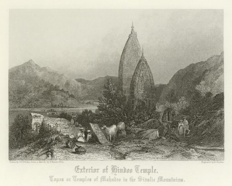Exterior de un templo hindú de Thomas Colman Dibdin