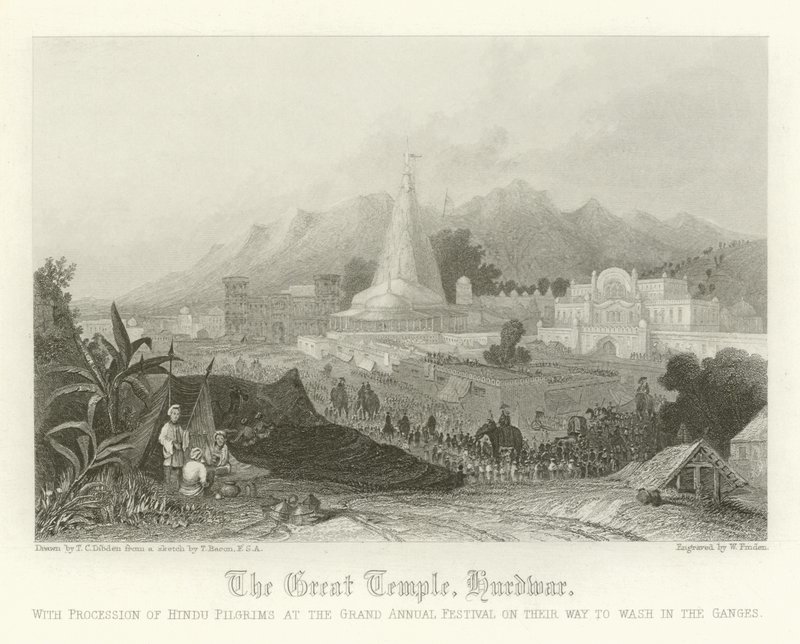 El Gran Templo, Hurdwar, India de Thomas Colman Dibdin