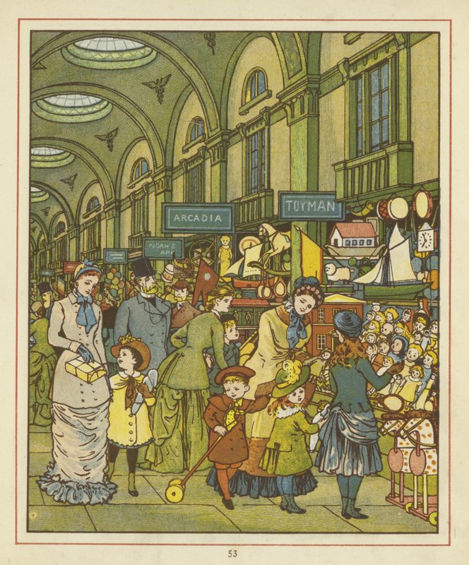 Gente comprando en una galería de Thomas Crane