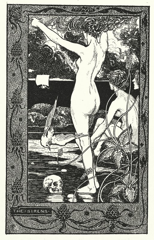 Las sirenas (litografía) de Thomas Heath Robinson