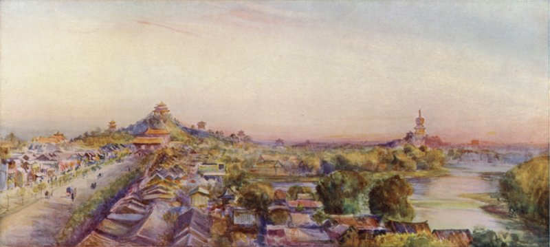 Pekín, visto desde la Torre del Tambor de Thomas Hodgson Liddell