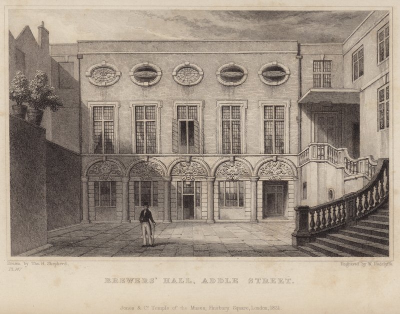 Brewers Hall en Addle Street de Thomas Hosmer Shepherd