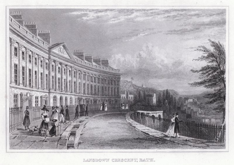 Lansdown Crescent, Bath de Thomas Hosmer Shepherd