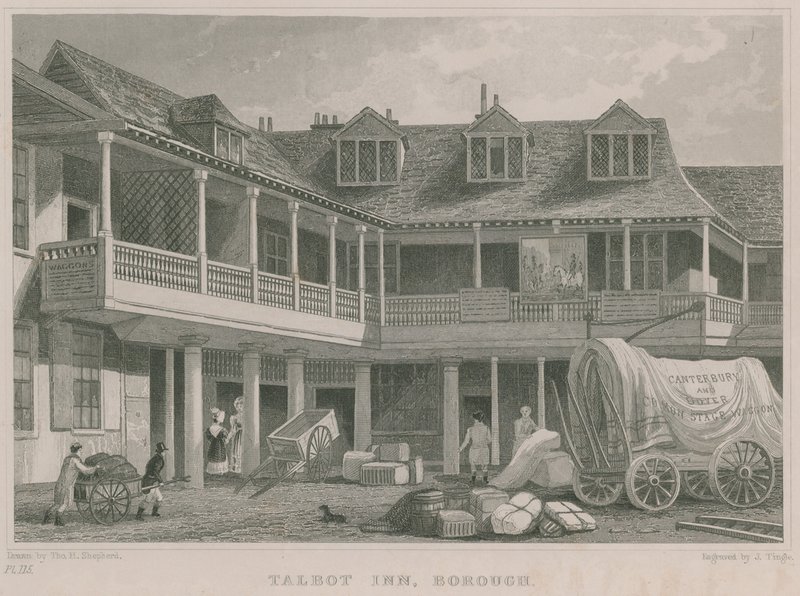 El Tabard Inn, Southwark de Thomas Hosmer Shepherd