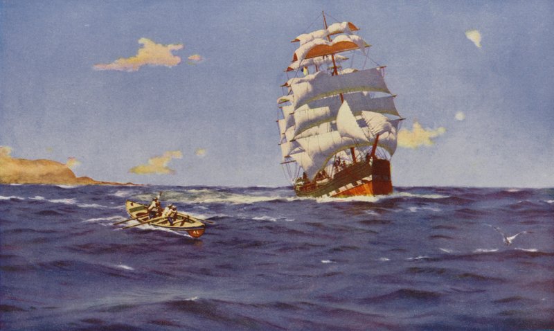 Fuera de Valparaíso (litografía en color) de Thomas J. Somerscales